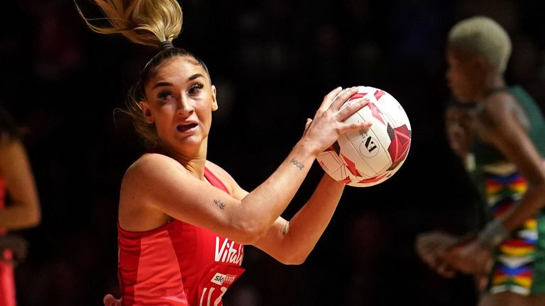 Alicia Scholes was part of the Nations Cup 2025 winning squad and London Pulse's Netball Super League champions