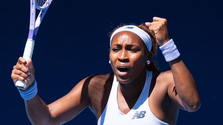 Coco Gauff moved into the second round of the Australian Open