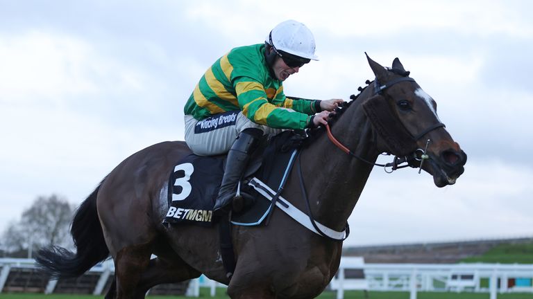 Jonbon strides out to win the Clarence House Chase at Ascot under James Bowen