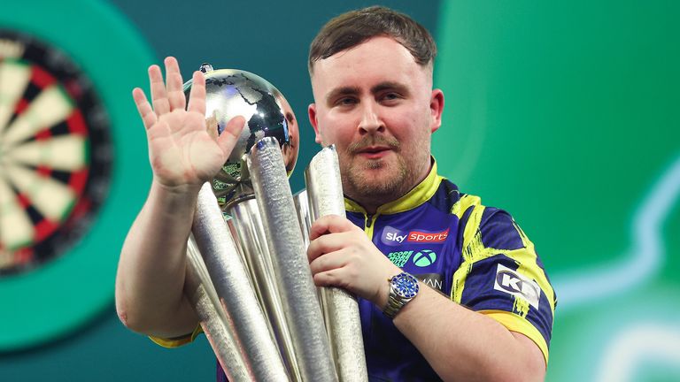 Luke Littler Photos taken during the 2026 Paddy Power World Darts Championship at Alexandra Palace, London.