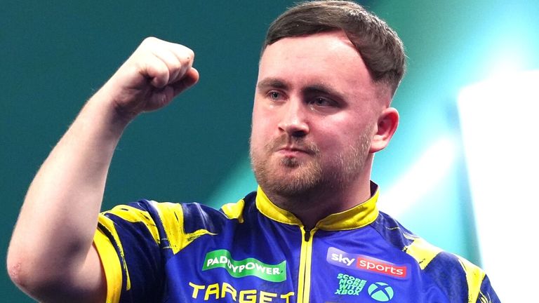 Luke Littler at the World Darts Championship