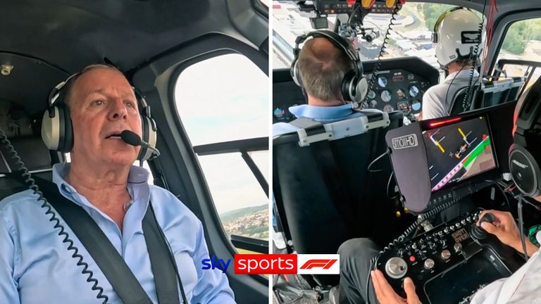 Martin Brundle discovers exactly how the F1 helicopter camera ship works at the Hungarian Grand Prix.