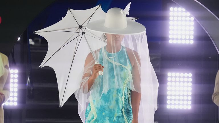 Naomi Osaka produced the fashion statement of the Australian Open with his first-round outfit
