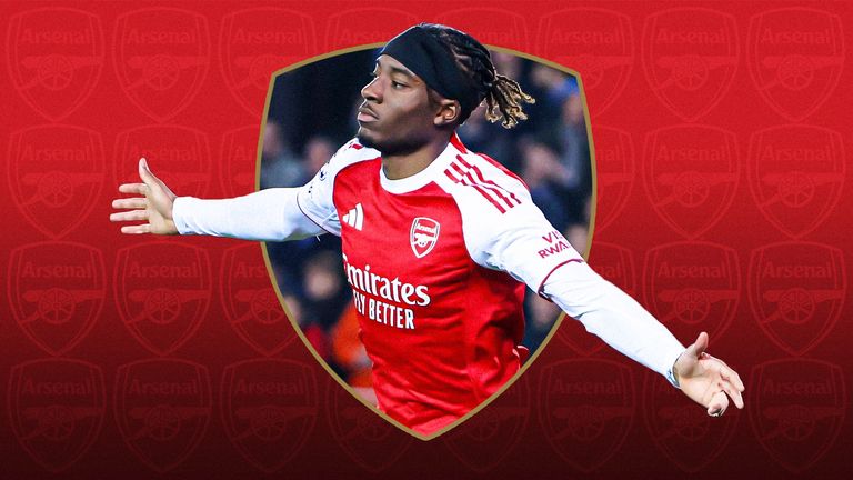 Noni Madueke scored twice in Arsenal's win over Club Brugge