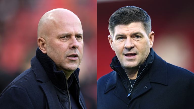 Former Liverpool captain Steven Gerrard (right) has some advice for Arne Slot